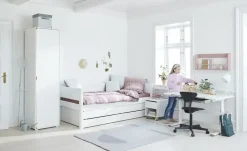FLEXA Bett mit Ausziehbett und 2 Schubkästen Flexa White | Weiß