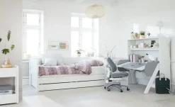 FLEXA Bett mit Ausziehbett und 2 Schubkästen Flexa White | Weiß