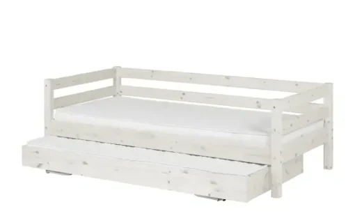 FLEXA Bett mit Ausziehbett Flexa Classic | Kiefer, Weiß
