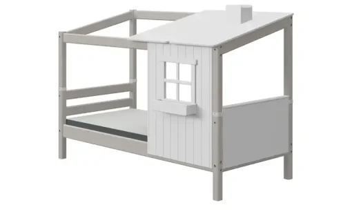 FLEXA Bettgestell Flexa Classic Haus | 90x200 cm, Kiefer, Grau, Weiß