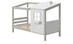 FLEXA Bettgestell Flexa Classic Haus | 90x200 cm, Kiefer, Grau, Weiß