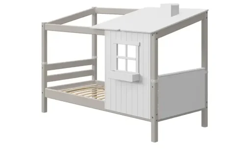 FLEXA Bettgestell Flexa Classic Haus | 90x200 cm, Kiefer, Grau, Weiß