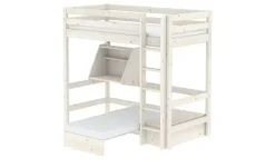 FLEXA Casa Hochbett Flexa Classic | Senkrechte Leiter, Kiefer, Weiß