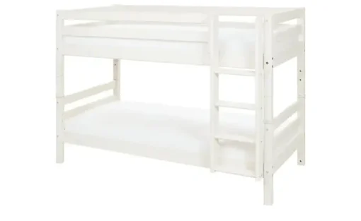 FLEXA Etagenbett Flexa Classic | Senkrechte Leiter, Kiefer, Weiß