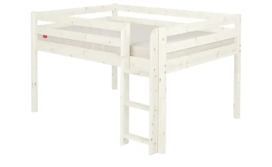 FLEXA Halbhohes Bett Flexa Classic | senkrechte Leiter, 140x200 cm