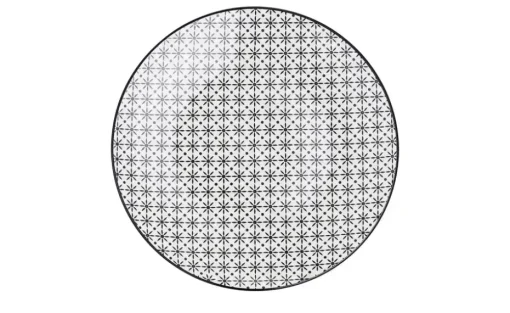 for friends Speiseteller schwarz Juna | Schwarz, Weiß, 26 cm
