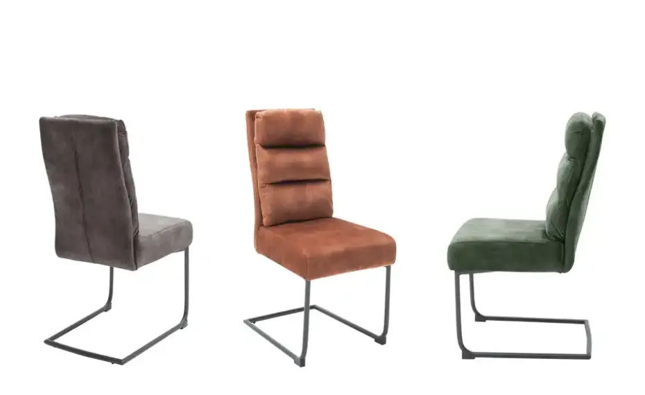 Freischwinger mit gemütlichem Rückenkissen Lampang | Anthrazit