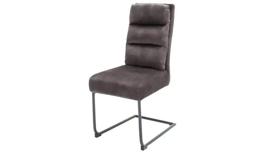 Freischwinger mit gemütlichem Rückenkissen Lampang | Anthrazit