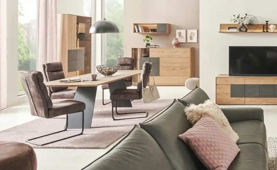 Freischwinger mit gemütlichem Rückenkissen Lampang | Anthrazit