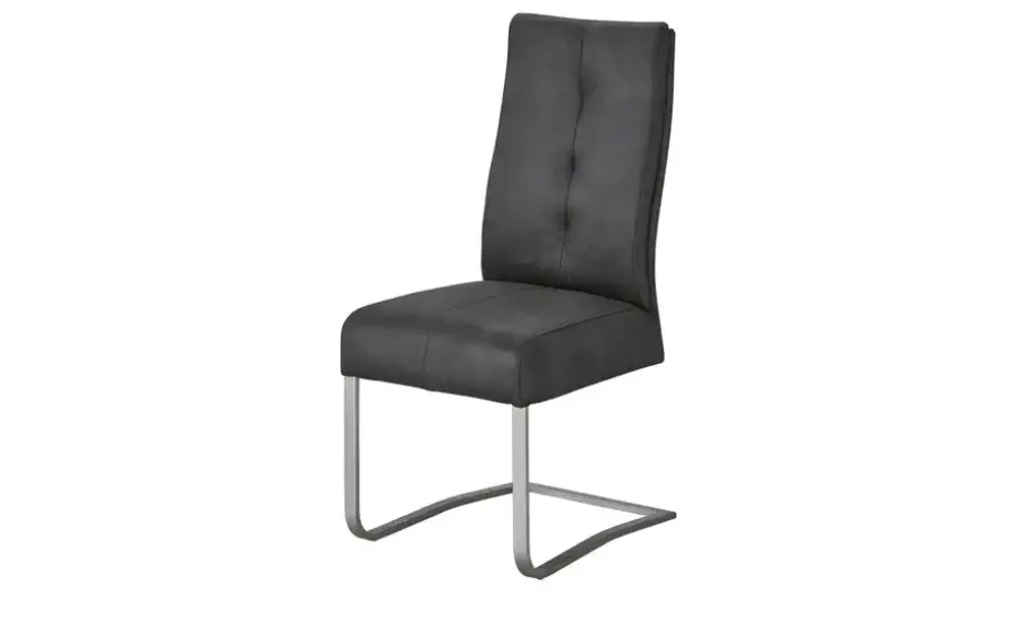 Freischwinger mit Griff Valas | Grau, Längsnaht am Rücken