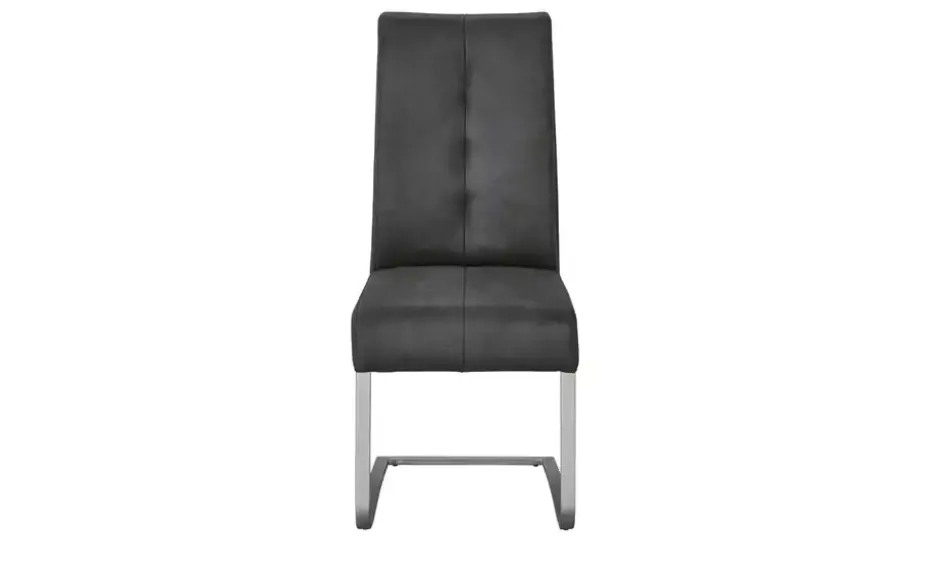 Freischwinger mit Griff Valas | Grau, Längsnaht am Rücken