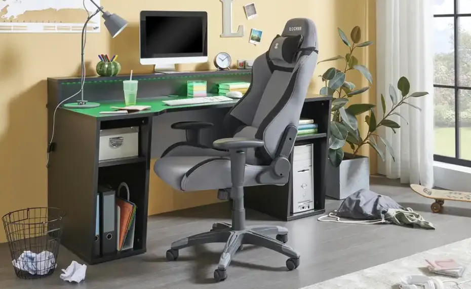 Gaming Tisch Zocker 2 | matt, Schwarz | Möbel Höffner