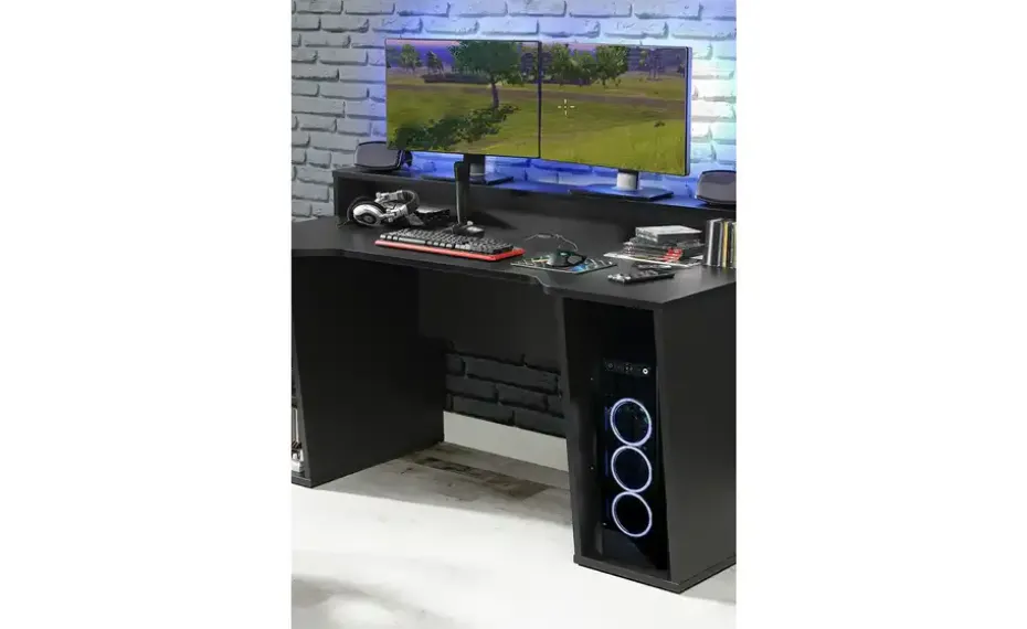 Gaming Tisch Zocker 2 | matt, Schwarz | Möbel Höffner