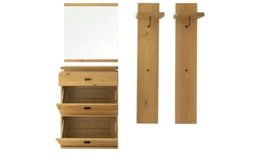 Garderobenkombination 4 teilig Woodland | Wildeiche