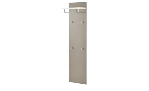 Garderobenpaneel Duna | BH 42 x 170 cm, Taupe, Weiß