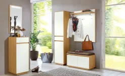 Garderobenpaneel  Tiba  | Weiß, Eiche bianco, BH 83 x 109 cm