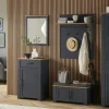 Garderobenpaneel Toneo | Eiche (Nachbildung), Blau