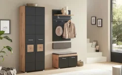 Garderobenschrank Cortina | Schwarz, matt | Höffner