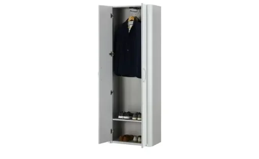 Garderobenschrank Juno | Weiß, Aluminiumgrau | Höffner