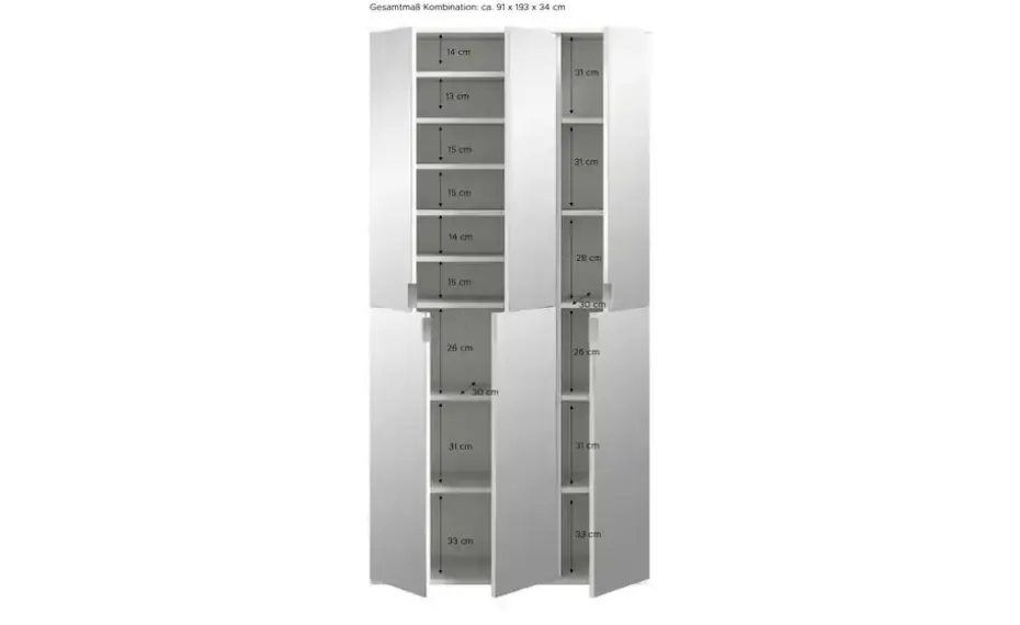 Garderobenschrank Projekt X | Weiß | Möbel Höffner