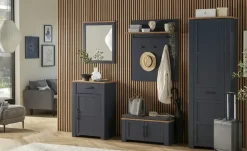 Garderobenschrank Toneo | Eiche (Nachbildung), Blau