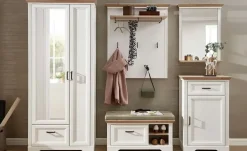 Garderobenschrank, 2-türig Varese | Pinie (Nachbildung), Weiß, Asteiche (Nachbildung)