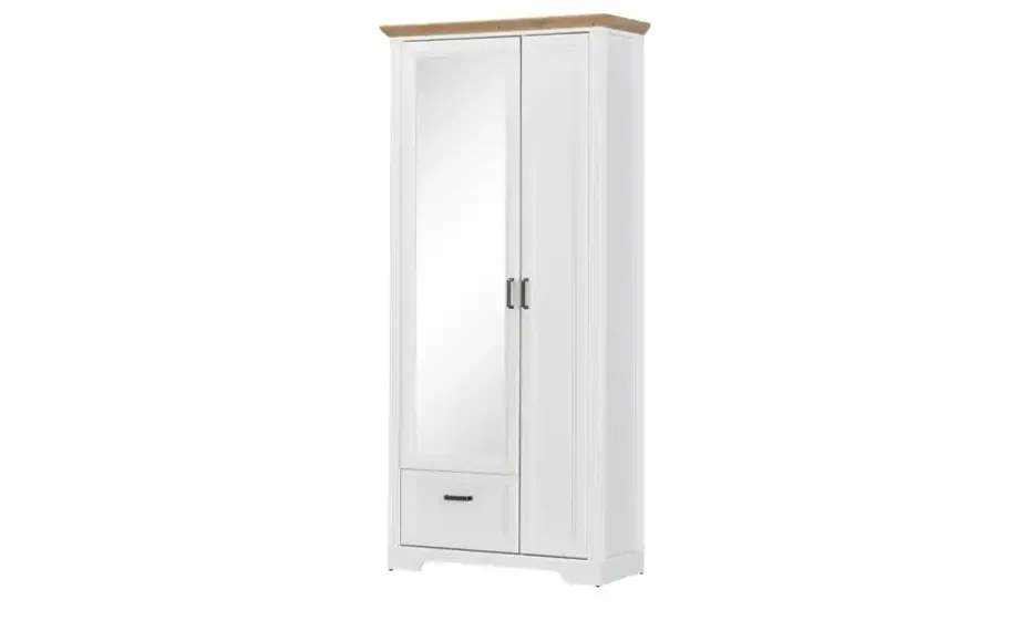 Garderobenschrank, 2-türig Varese | Pinie (Nachbildung), Weiß, Asteiche (Nachbildung)