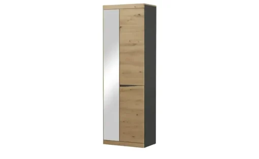 Garderobenschrank Turino Neo | Asteiche (Nachbildung), Anthrazit