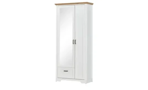 Garderobenschrank Varese | Pinie (Nachbildung), Weiß, Asteiche (Nachbildung)