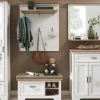 Garderobenschrank Varese | Pinie (Nachbildung), Weiß, Asteiche (Nachbildung)