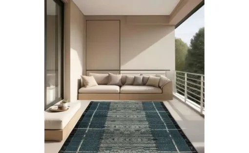 Gino Falcone In-und Outdoor-Teppich Aurora | Blau, 60x100 cm