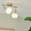 Globo Lighting Deckenstrahler, 2-flammig, Glas weis/transparent