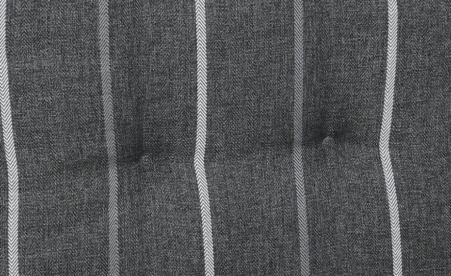 GO-DE Wendeauflage Lines | Hockerauflage, Dunkelgrau, Weiß