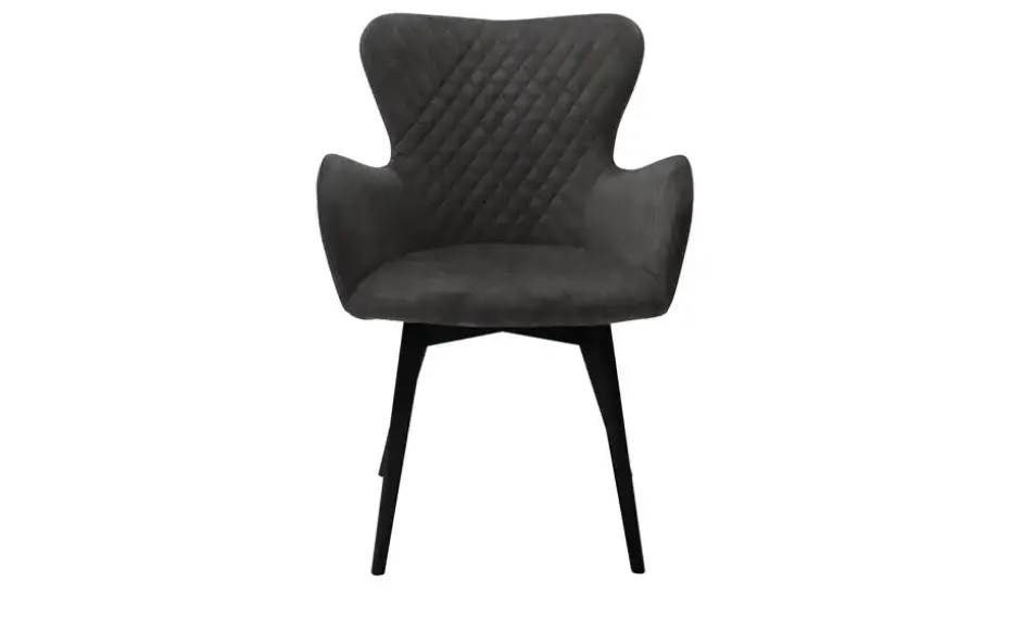 Gray & Jones Armlehnstuhl mit Diamant-Steppung Tierra Fuego Two | Anthrazit, Buche, Schwarz, lackiert