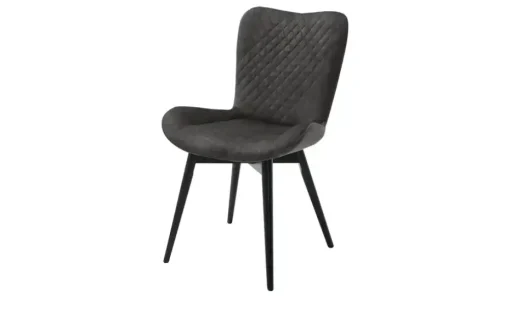 Gray & Jones 2er Set Esszimmerstuhl  mit Diamant-Steppung Tierra Fuego Two | Anthrazit, Buche, Schwarz, lackiert