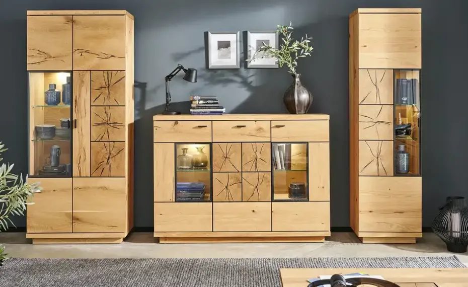 Gray & Jones Highboard mit Beleuchtung Black Coast Two