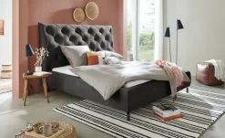 Gray & Jones Polsterbettgestell Tierra Fuego | Schwarz, 140 cm