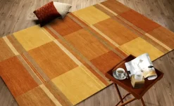 Handgeknüpfter Naturteppich Sensation Silk Soya | 70x140 cm, Orange