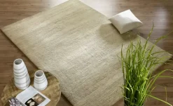 Handgeknüpfter Naturteppich Davina Uni | 70x140 cm
