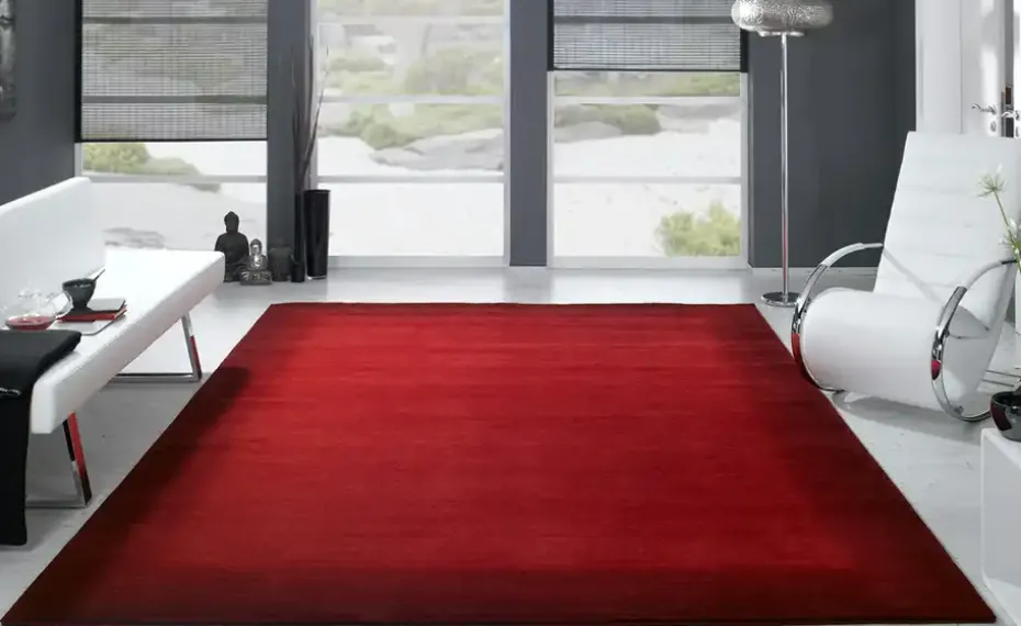 Handgeknüpfter Naturteppich Vinciano Tami | 200x250 cm, Dunkelrot