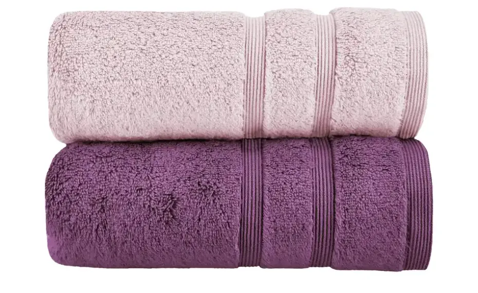 Handtuch (50 x 100cm), 2er-Set Altrosa-Beere Kuschel Wuschel