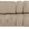 Handtuch (50 x 100cm), 2er-Set Hellbraun Kuschel Wuschel