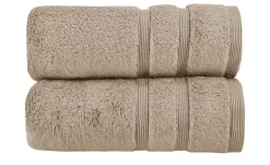 Handtuch (50 x 100cm), 2er-Set Hellbraun Kuschel Wuschel