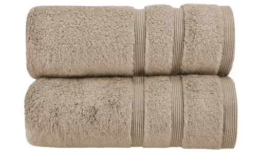 Handtuch (50 x 100cm), 2er-Set Hellbraun Kuschel Wuschel