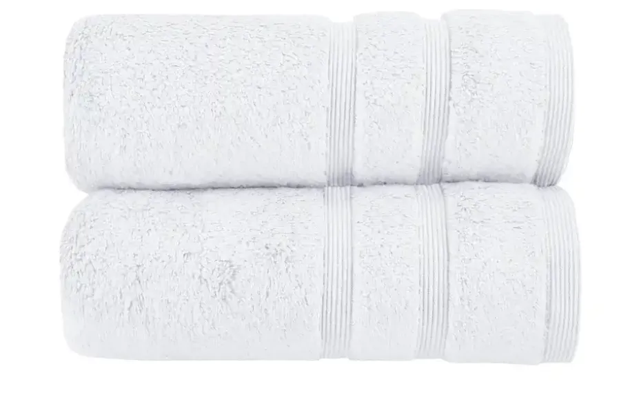 Handtuch (50 x 100cm), 2er-Set Weiß Kuschel Wuschel
