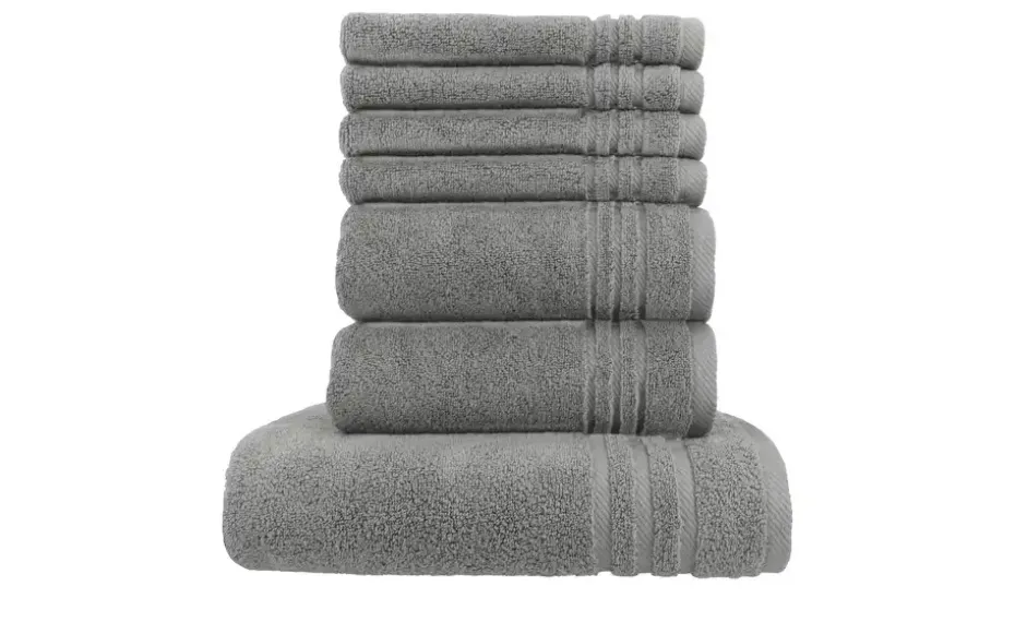 Handtuch-Set Anthrazit, 7-teilig Soft Cotton | Höffner