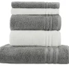 Handtuch-Set Anthrazit-Hellgrau, 5-teilig Soft Cotton