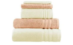 Handtuch-Set Creme-Hellorange, 5-teilig Soft Cotton