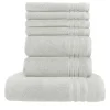 Handtuch-Set Hellgrau, 7-teilig Soft Cotton | Höffner