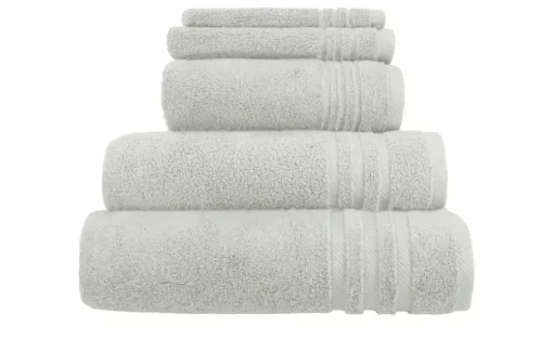 Handtuch-Set Hellgrau, 5-teilig Soft Cotton | Höffner